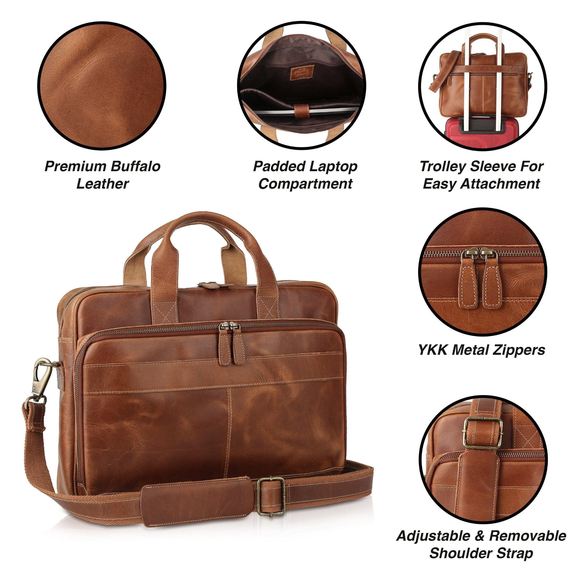 16 Inch Multi-compartment Work Laptop Briefcase