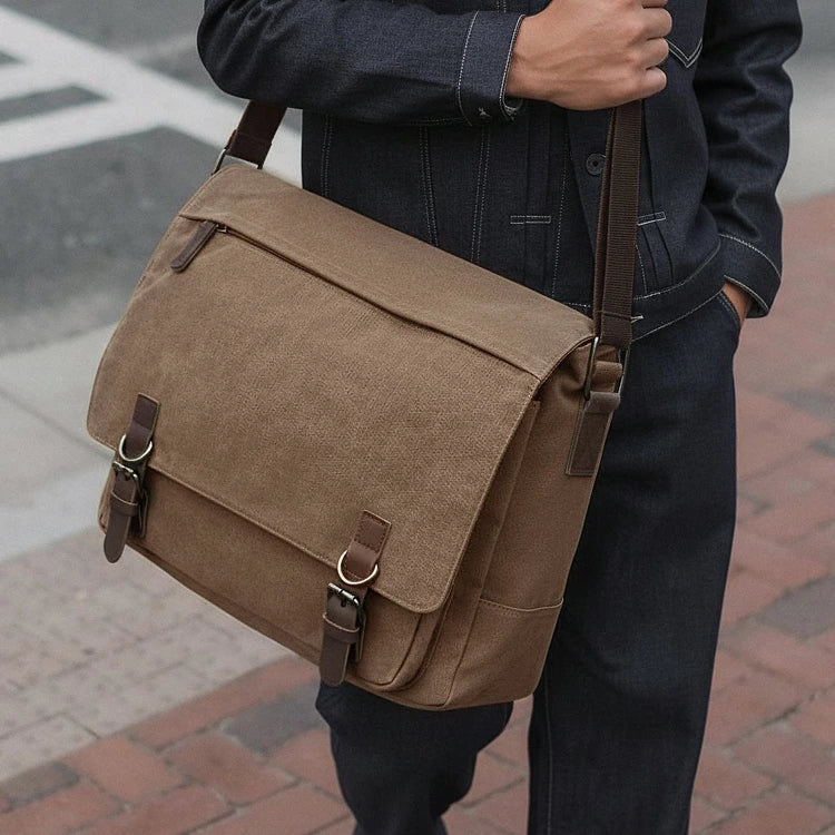 Structured Flap Laptop Messenger Bag