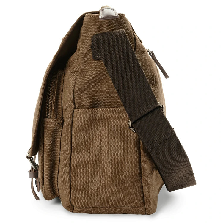 Structured Flap Laptop Messenger Bag