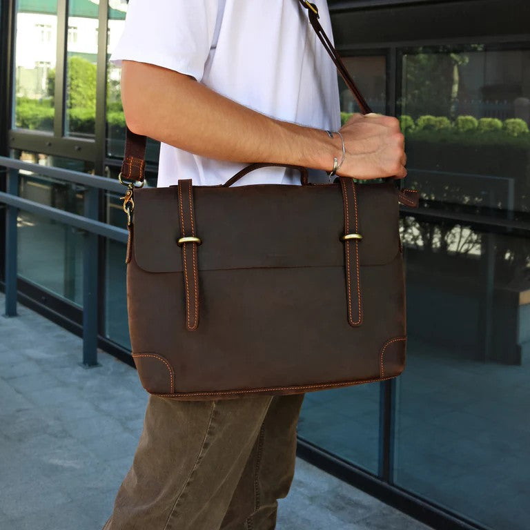 Vintage Style Laptop Messenger Bag