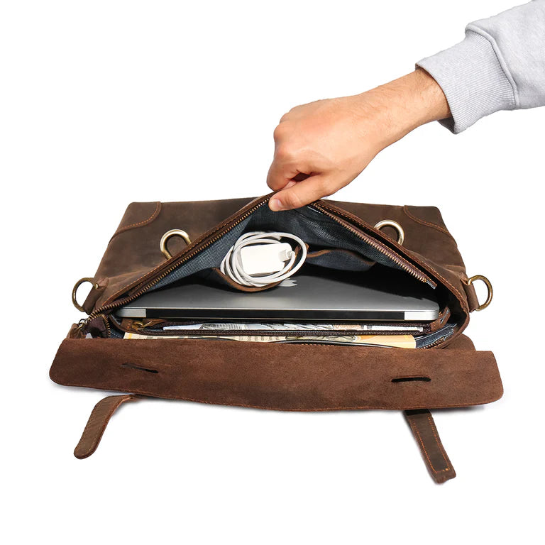 Vintage Style Laptop Messenger Bag